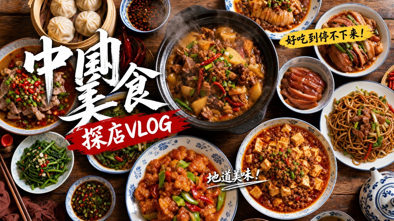 ai去衣 【ai去衣】中国美食探店视频：地道美味好吃到停不下来！